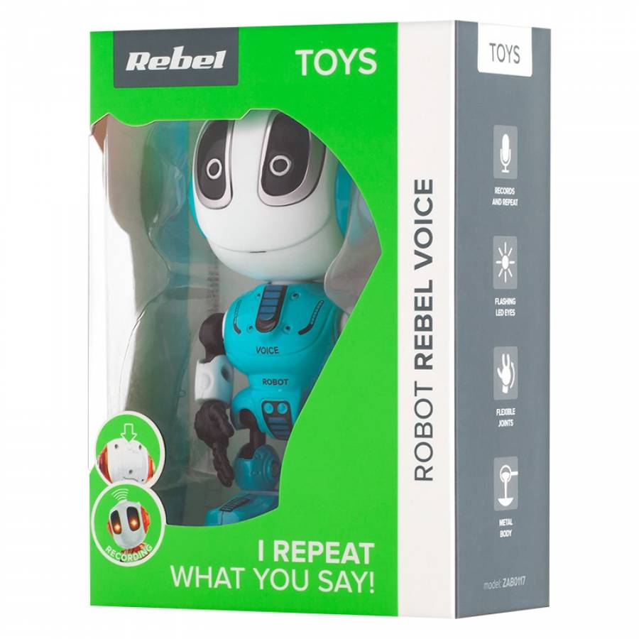 Robotul Vocal Albastru cu Sunet și Miscare
