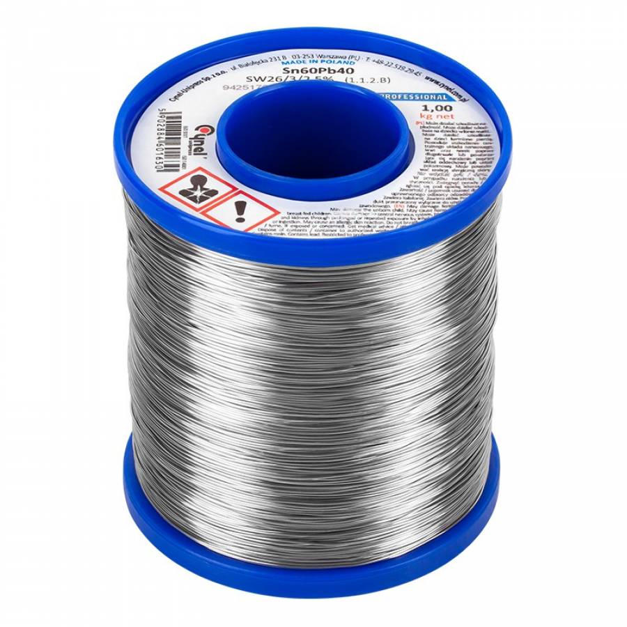 Rola Fludor Sn60Pb40 Cynel 1 mm 1000 g
