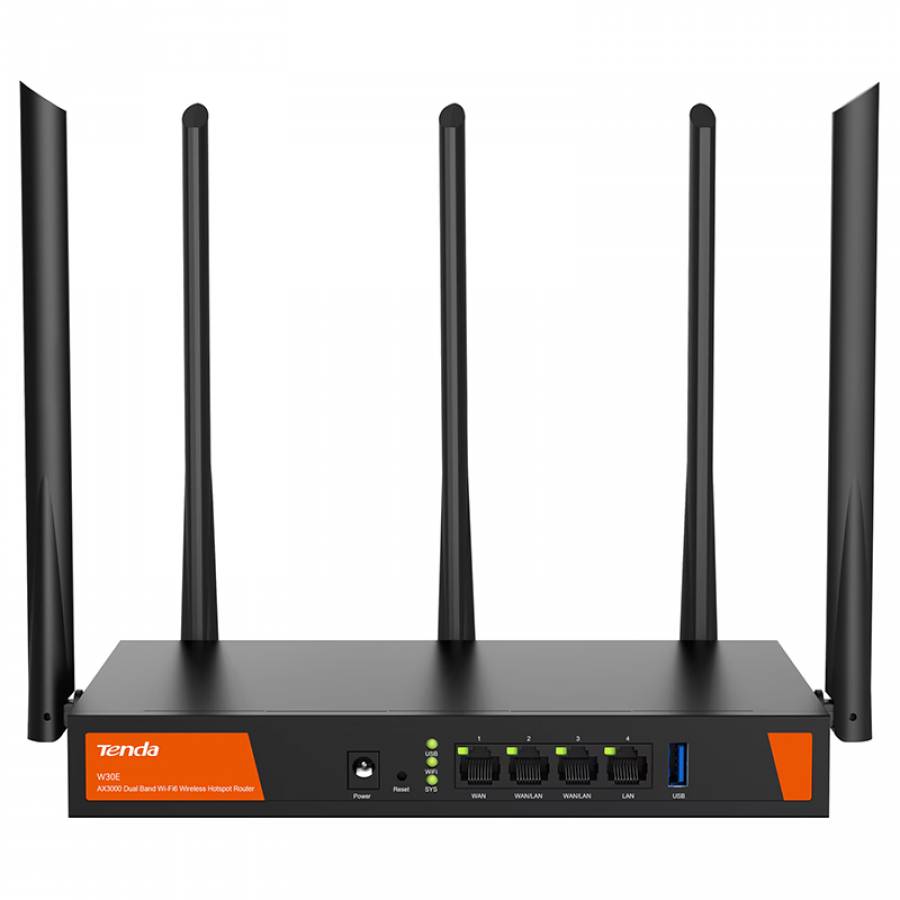 Router wireless cu viteza de transfer 3000mbps, 5 antene si dual band.