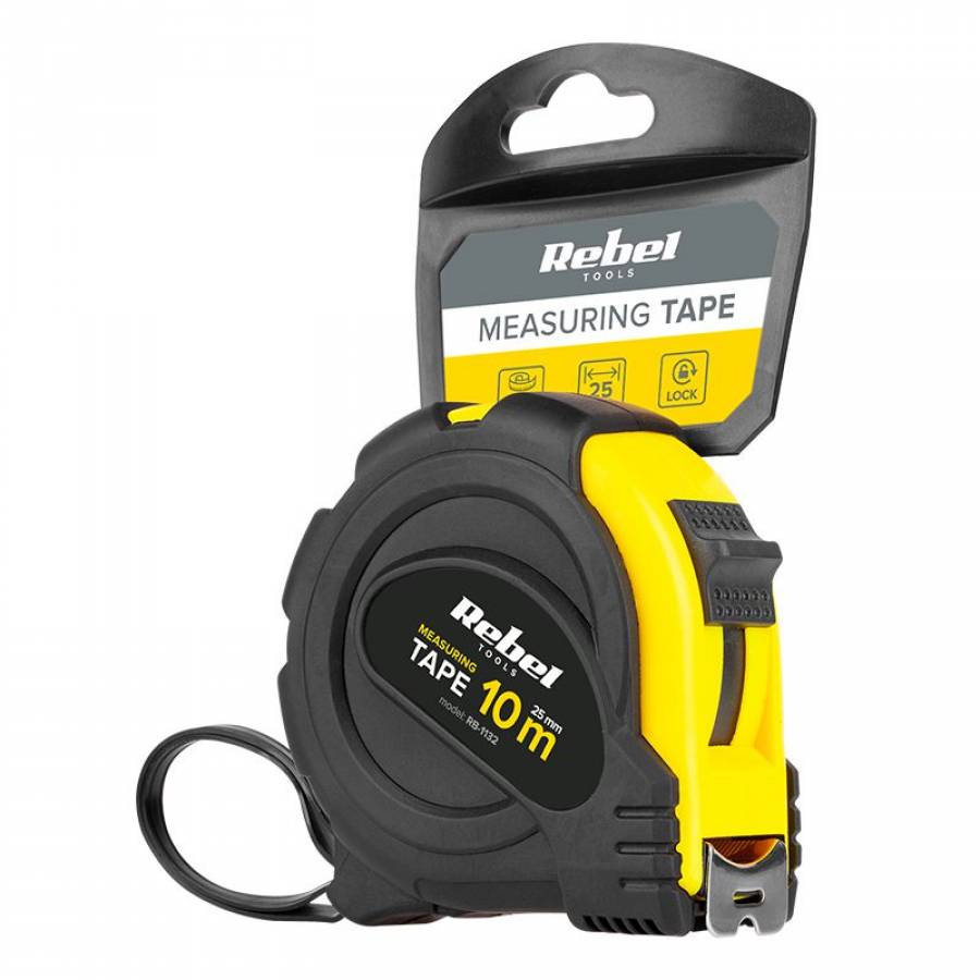 Carcasa metalica, ruleta 10m, 25mm Rebel.