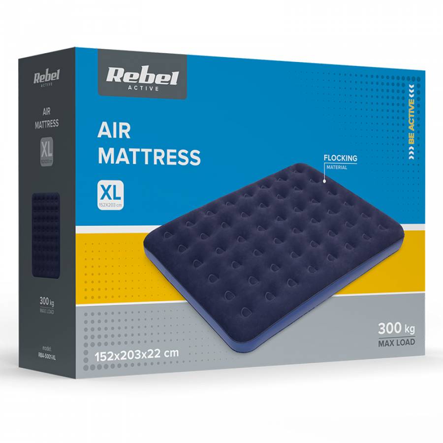 Saltea umflabila mare pentru camping si outdoor Rebel Active.