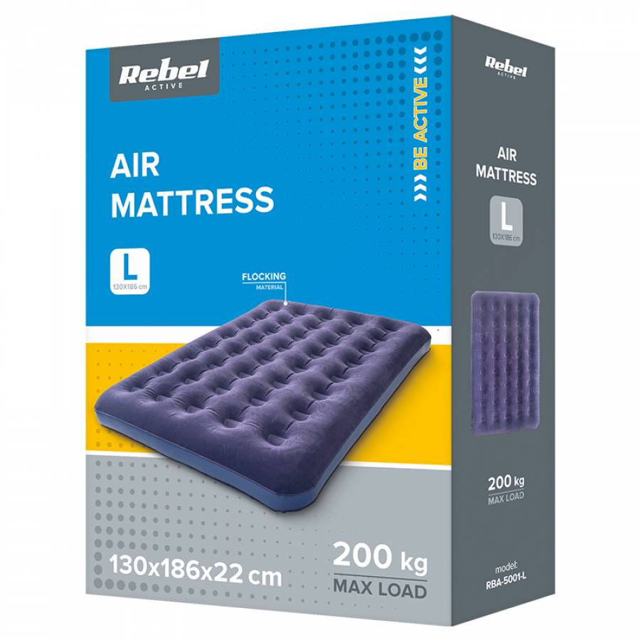 Pat gonflabil cu pompa inclusa, ideal pentru activitati outdoor.