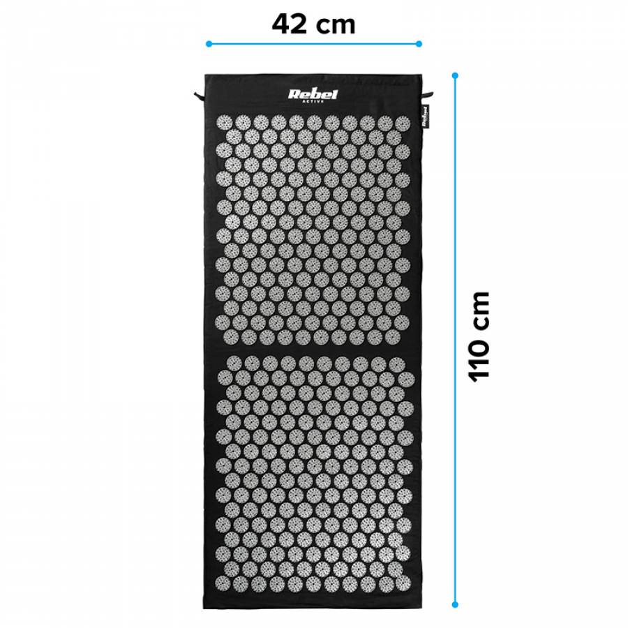 Saltea terapeutică cu pernă pentru presopunctura, de dimensiuni XL.