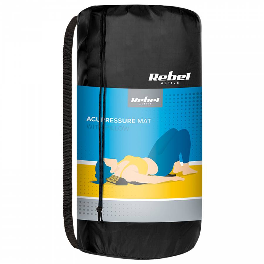 Saltea terapeutică cu pernă pentru presopunctura, de dimensiuni XL.