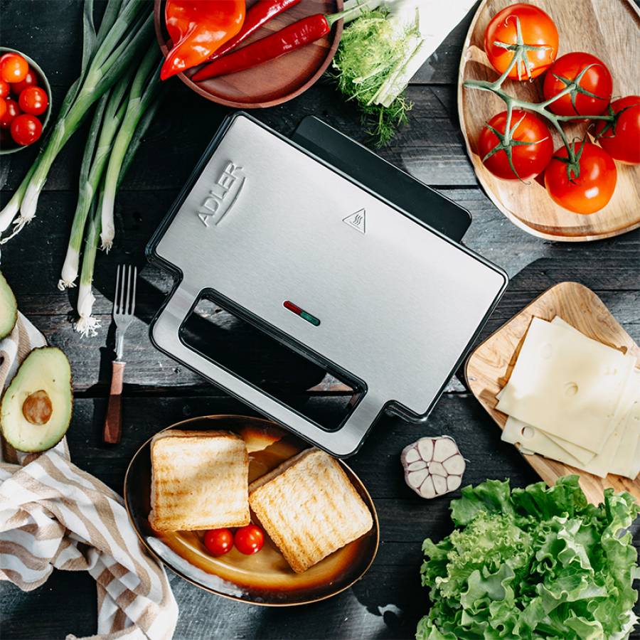 Sandwich Maker Electric pentru 2 Piese, 3073 Adler