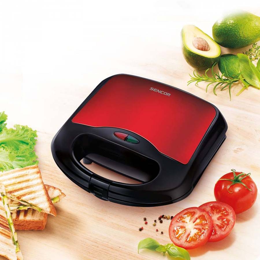 Sandwich Maker cu putere 700 W, inox, sistem de blocare