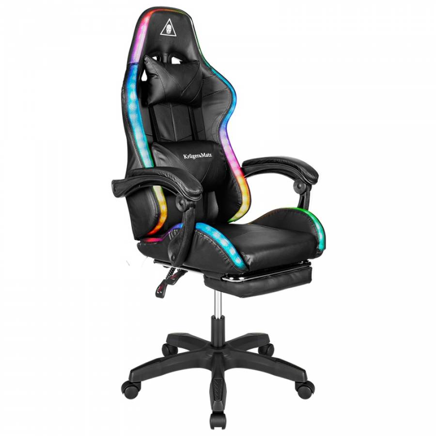 Scaun Gaming Negru Cu LED-uri - Kruger&matz