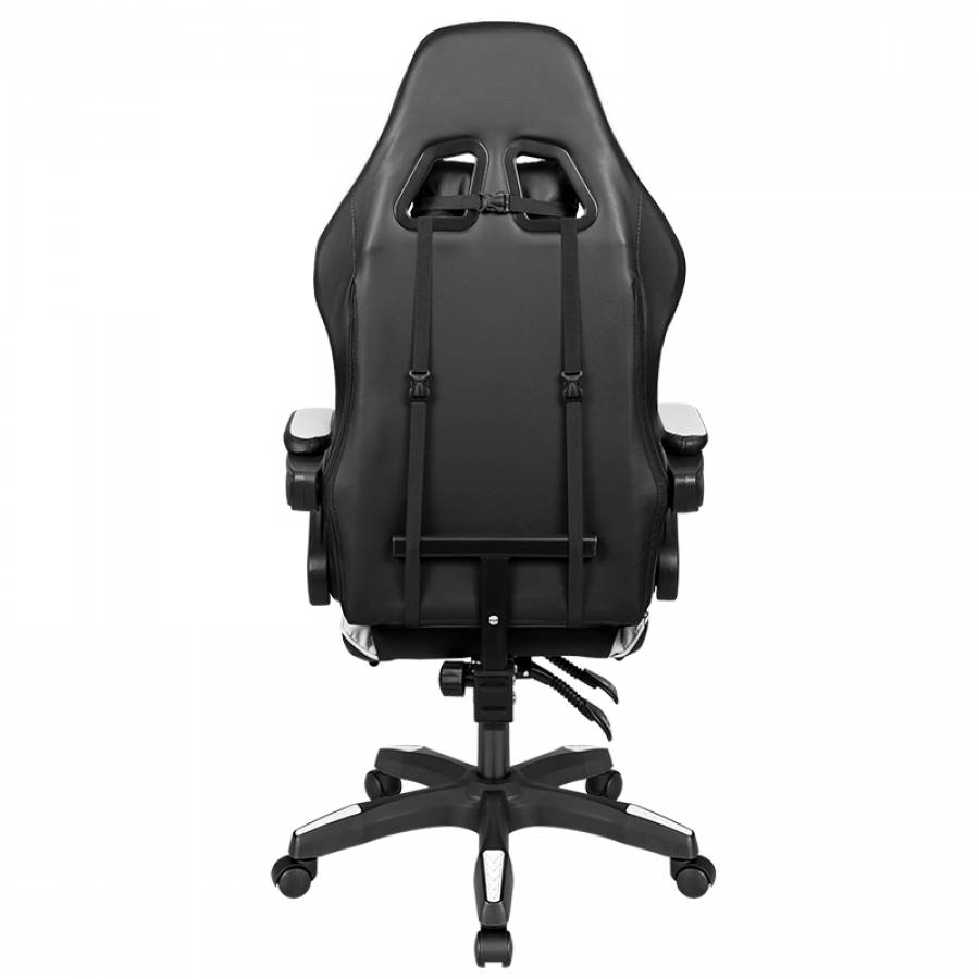 Scaun Gaming Warrior Eco Negru și Alb-contorpiesa.