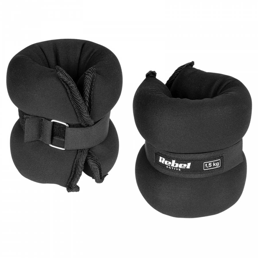 Set de 2 greutati ajustabile pentru incheietura, 2x1.5kg, marca Rebel Active.