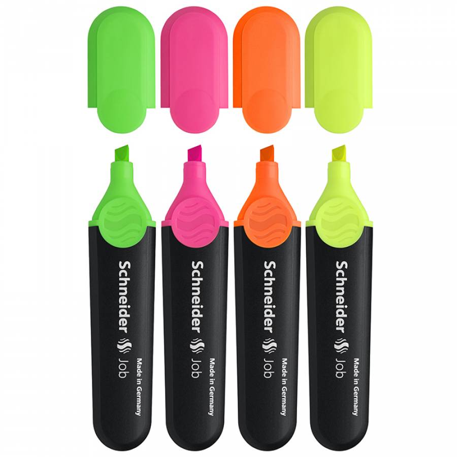 Evidentiatoare Neon Set 4 Culori, Schneider