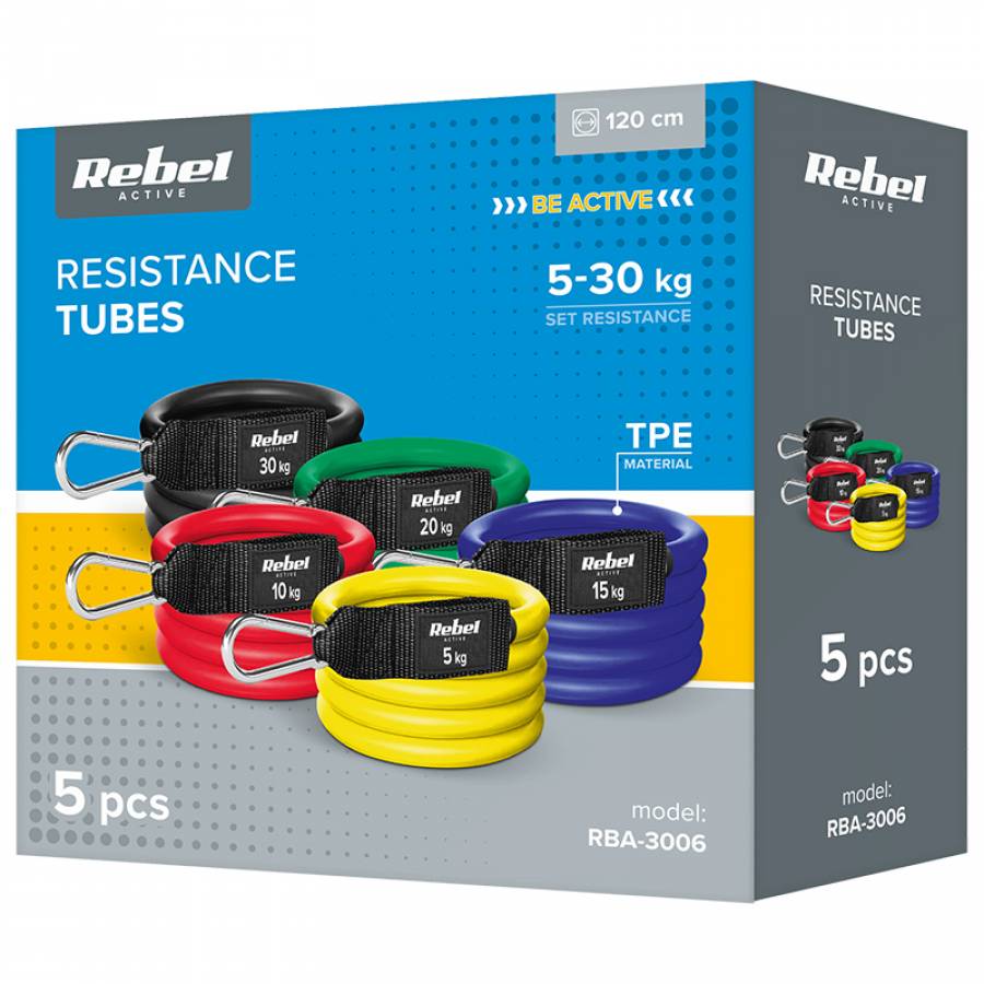 Set 5 Benzi Rezistenta Power Tube 5-30kg Rebel Active