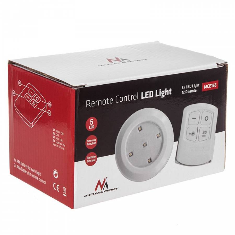 Lampi Led cu telecomanda, set 6, pentru iluminare flexibila.