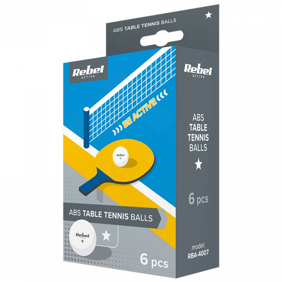 Set 6 mingi tenis de masa rezistente Rebel Active