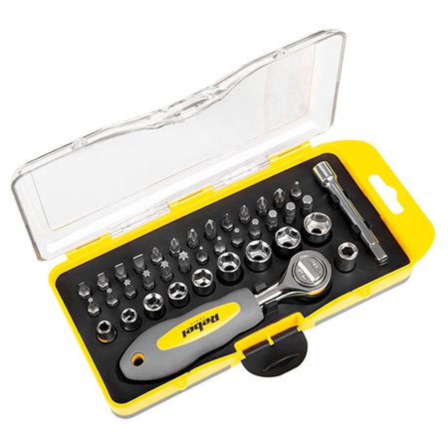 Set Biti Cheie Clichet 38 Piese Ergonomic Crom Vanadiu