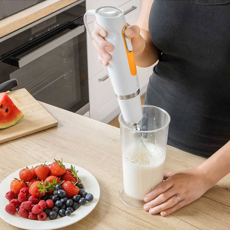 Set Blender De Mana 2 Viteze 600w Alb Sencor