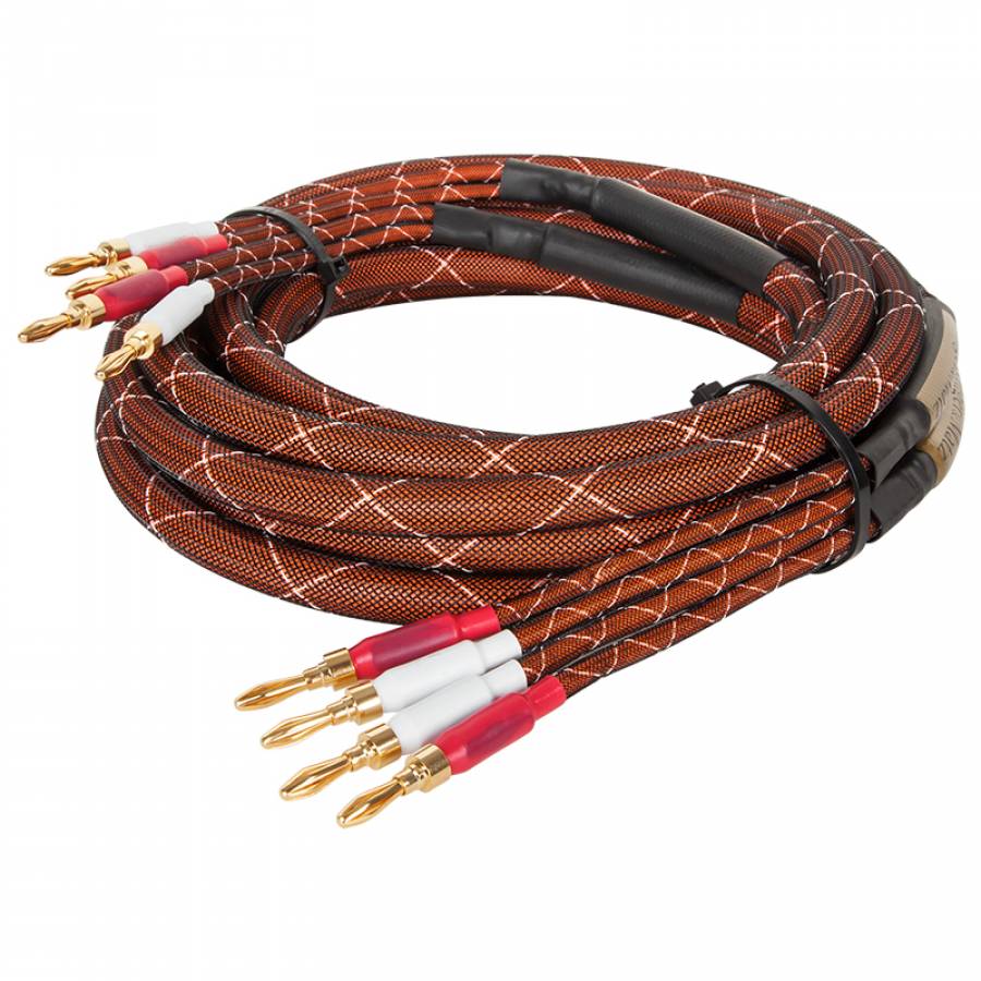 Set Cablu Difuzor Mufe Banana X2 Cupru 15awg 5m K&m