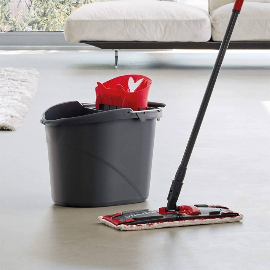 Mop Plat Ultramax Vileda cu Galeata și Pedală