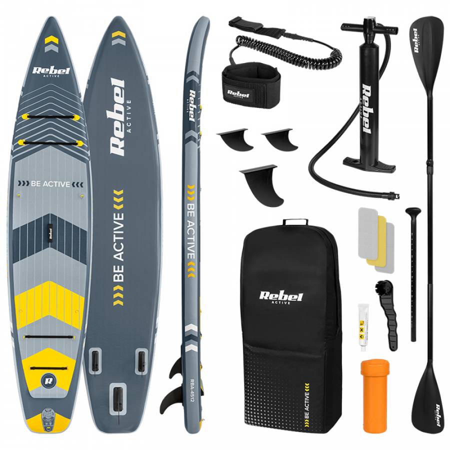 Set Placa Gonflabila Stand Up Paddle Sup 244x76x10 Cm