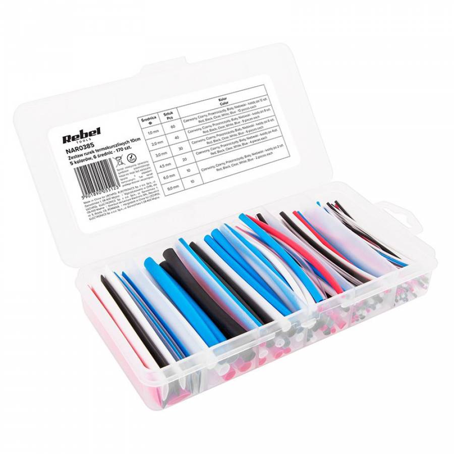 Tuburi Termocontractabile Flexibile - Set 170 Piese Colorate