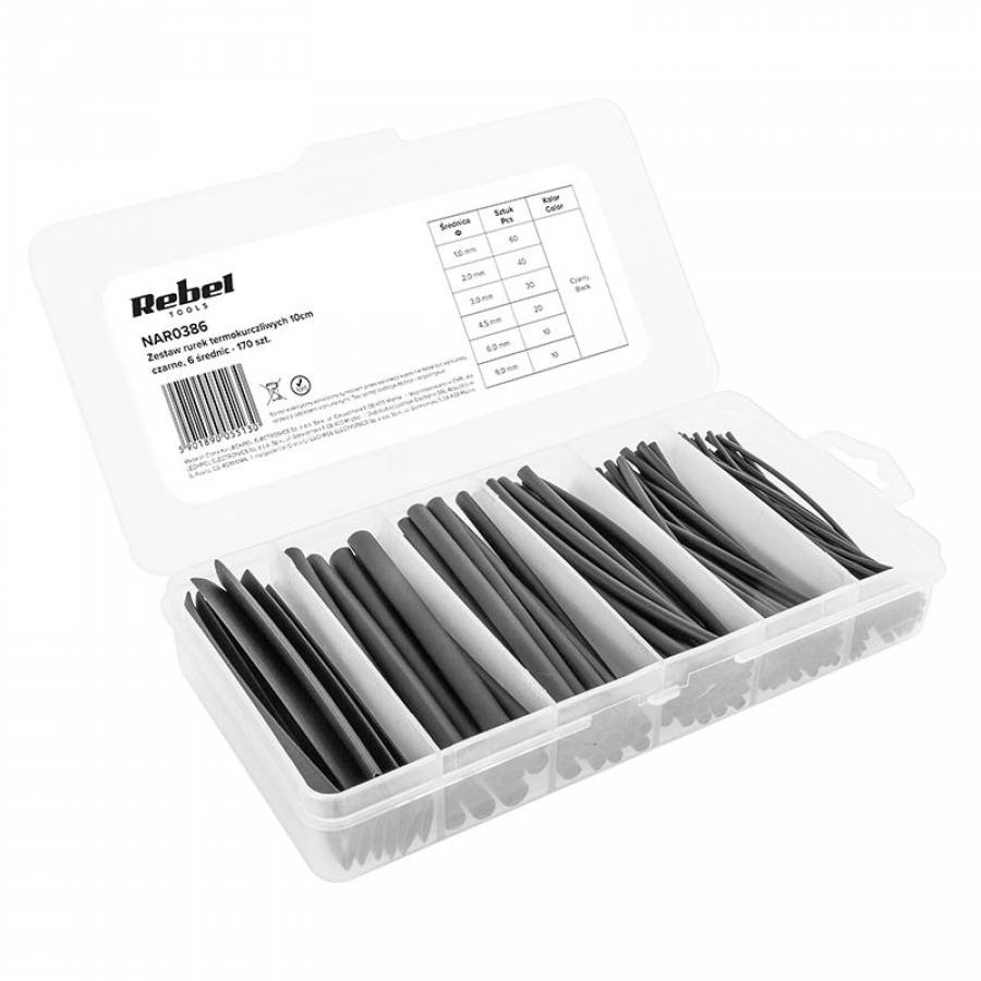 Set Tuburi Termocontractabile Flexibile Negre 170 - CB-HFT