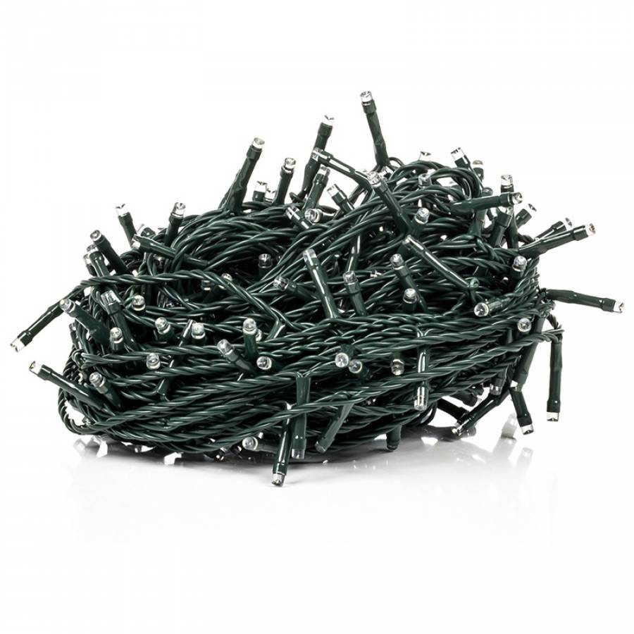 Sir festiv iluminat alb rece cu 200 LED-uri