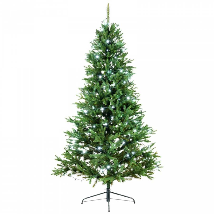 Sir festiv iluminat alb rece cu 200 LED-uri