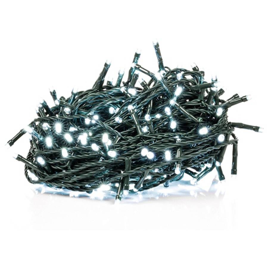 Sir festiv iluminat alb rece cu 200 LED-uri
