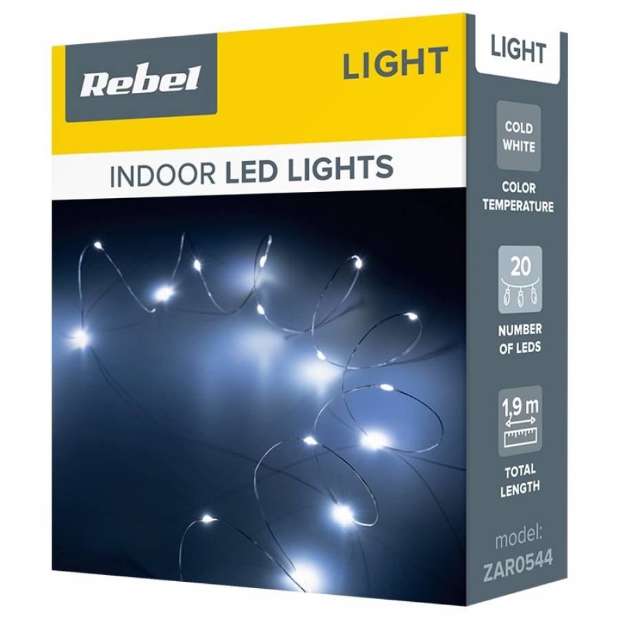 Set Iluminare Sarbatoare 20 Mini Led Alb Rece