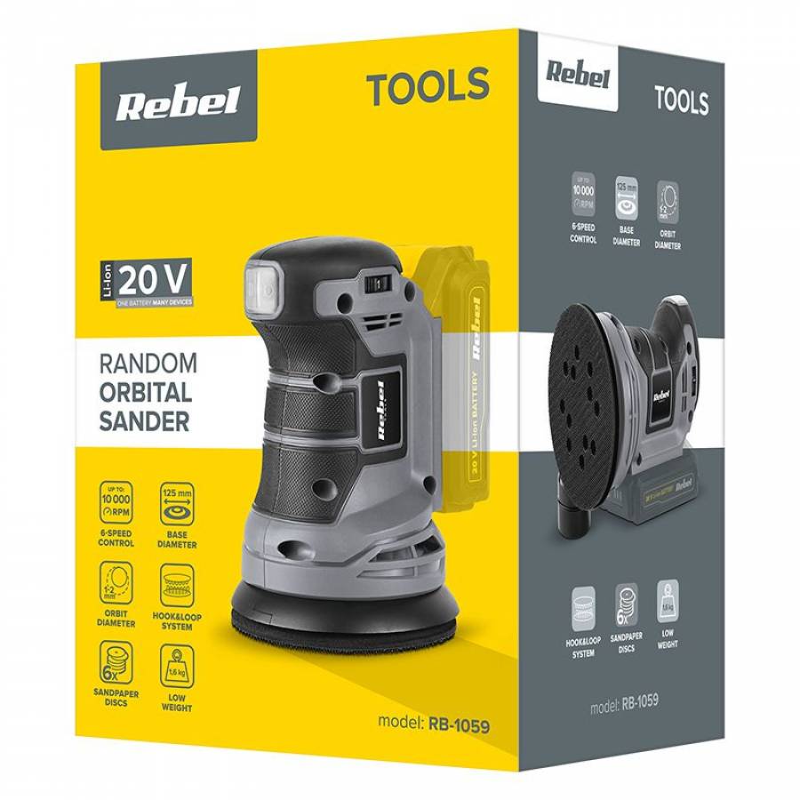 Slefutior Orbital 20v, Fara Acumulator, Rebel, Livrat fara Baterie