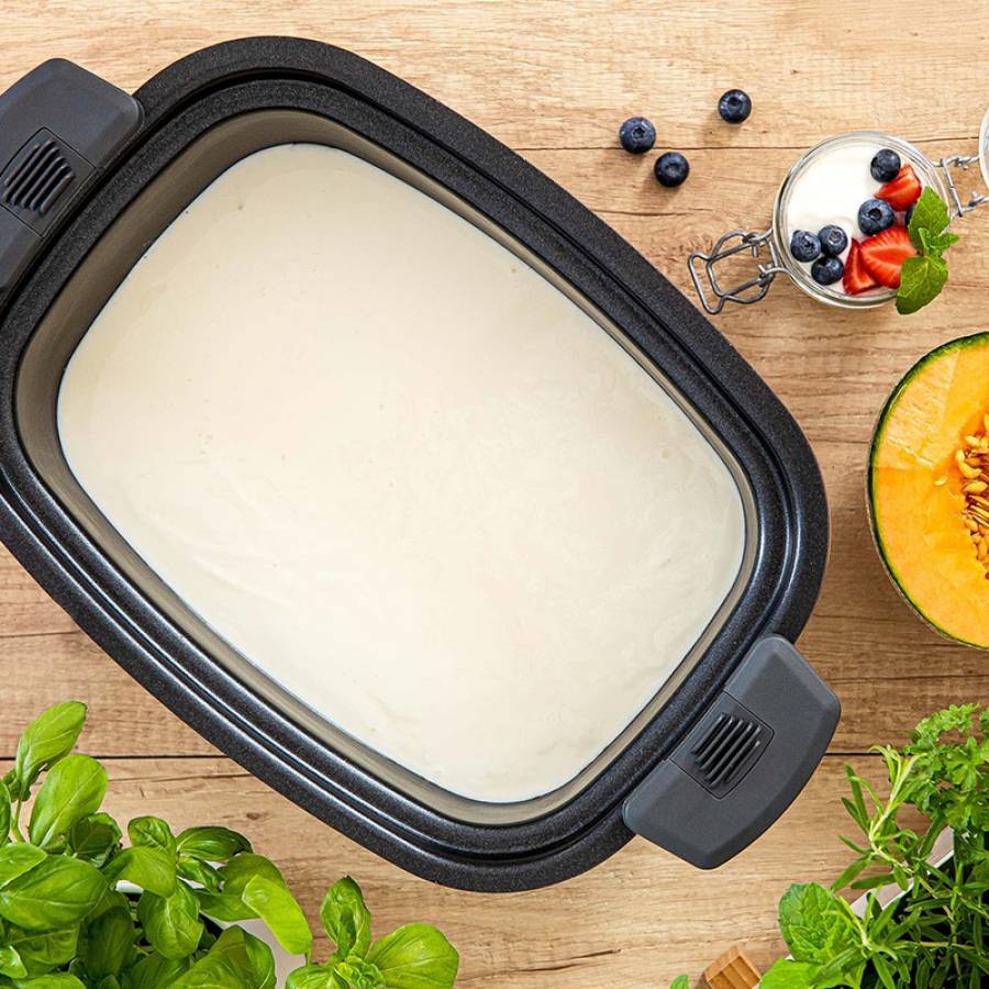 Slow Cooker cu Capacitate 6 L, Putere 1350 W, Argintiu