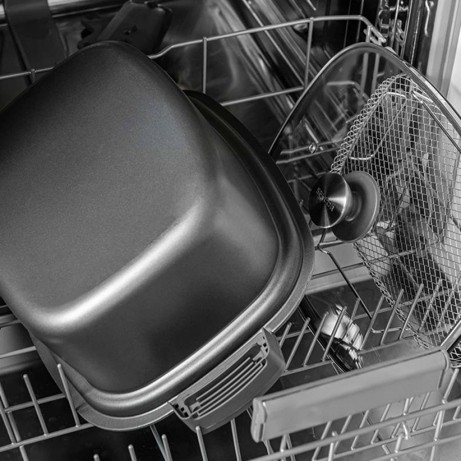 Slow Cooker cu Capacitate 6 L, Putere 1350 W, Argintiu