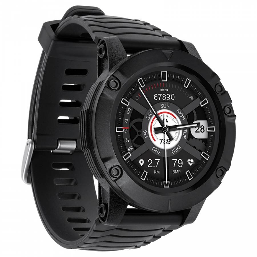 Smartwatch Activity GPS Black Kruger&matz, monitorizare somn, 5 zile.