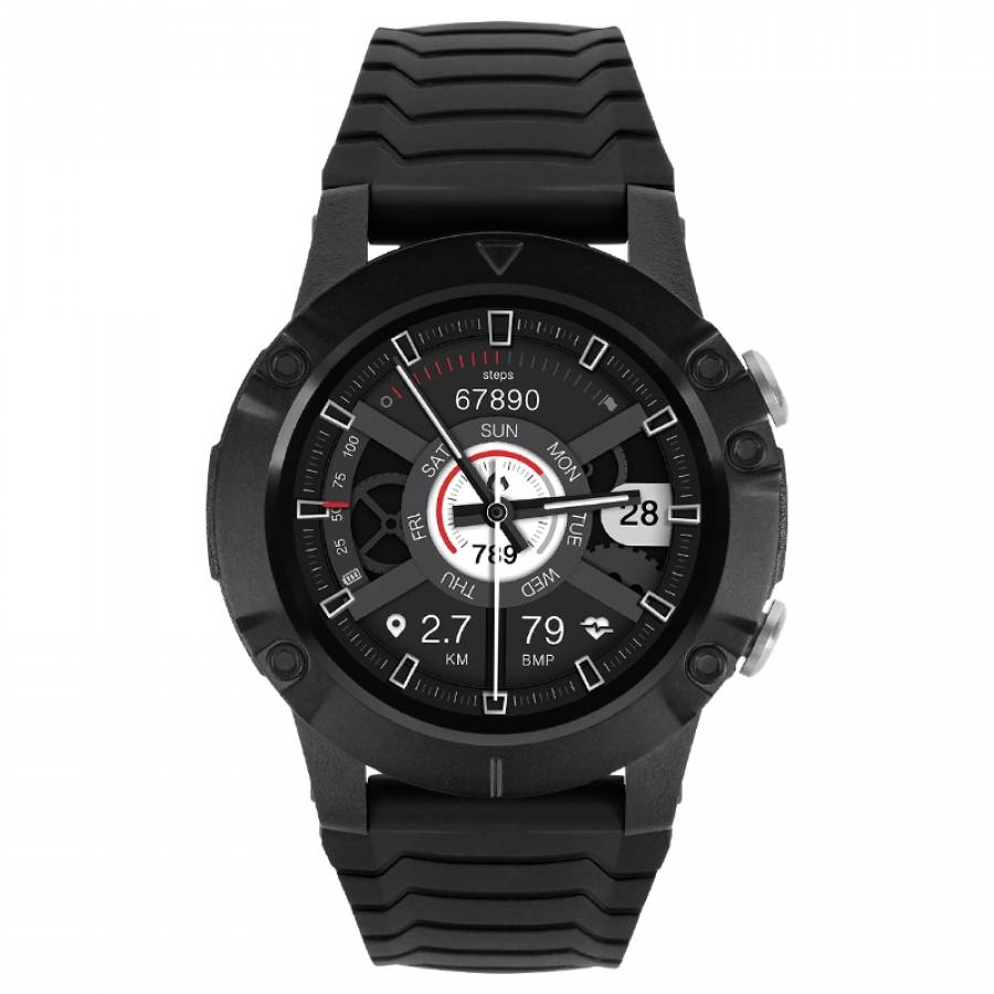 Smartwatch Activity GPS Black Kruger&matz, monitorizare somn, 5 zile.