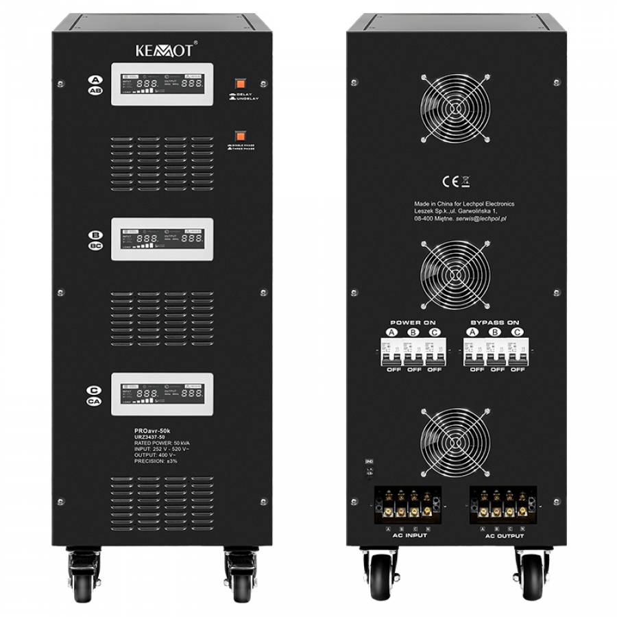 Stabilizator Servomotor Trifazat 50kva Proavr-50k Kemot