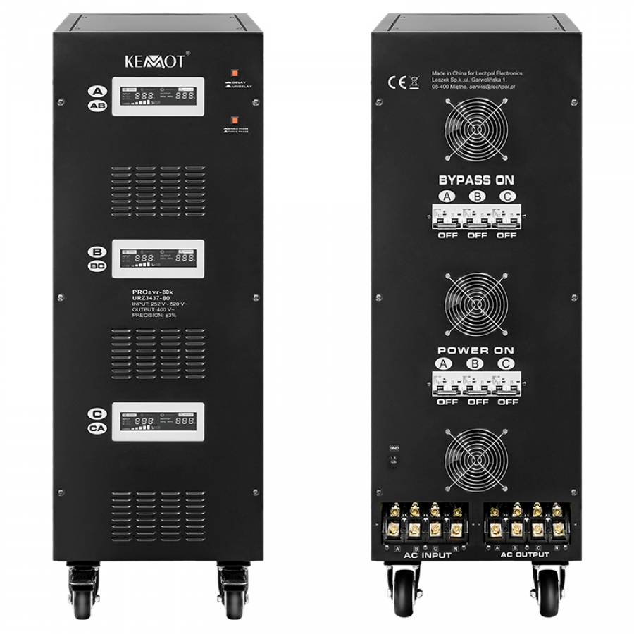 Stabilizator Servomotor Trifazat 80kva Proavr-80k Kemot