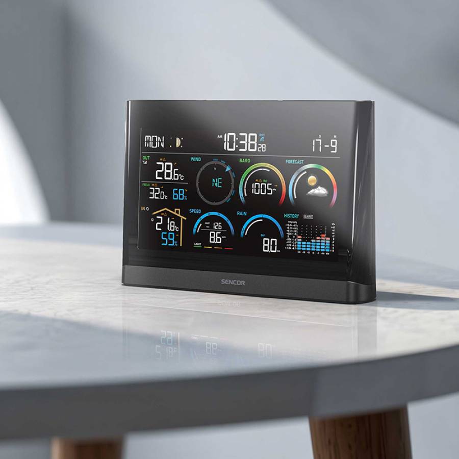 Monitorizeaza conditiile meteorologice exterioare cu precizie si fiabilitate.