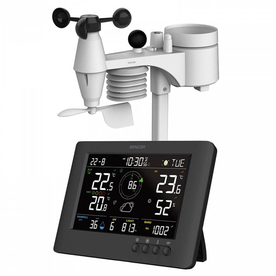 Senzor meteorologic wireless, perfect pentru monitorizarea conditiilor meteo actuale.