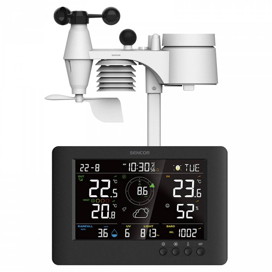 Senzor meteorologic wireless, perfect pentru monitorizarea conditiilor meteo actuale.