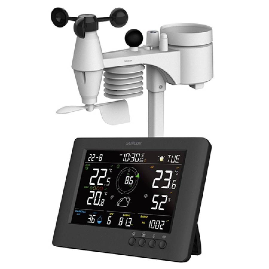 Senzor meteorologic wireless, perfect pentru monitorizarea conditiilor meteo actuale.