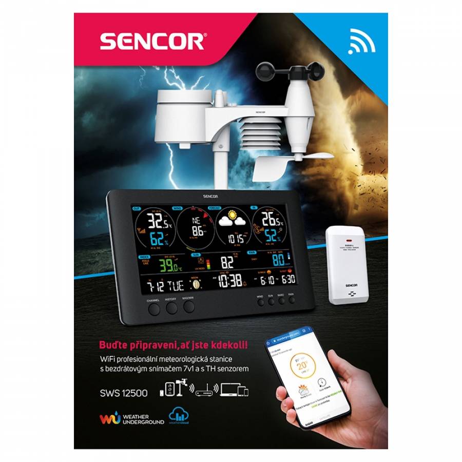 Statie Meteo Profesionala WiFi Sws 12500 Senc - Performanta, conectivitate, functionalitati complete.