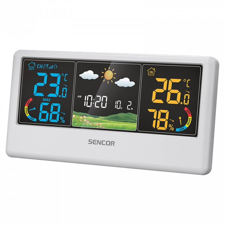 Monitorizarea vremii fara fir cu statie meteo Sencor.