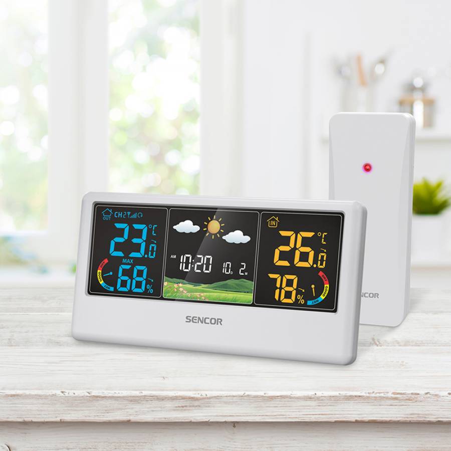 Monitorizarea vremii fara fir cu statie meteo Sencor.