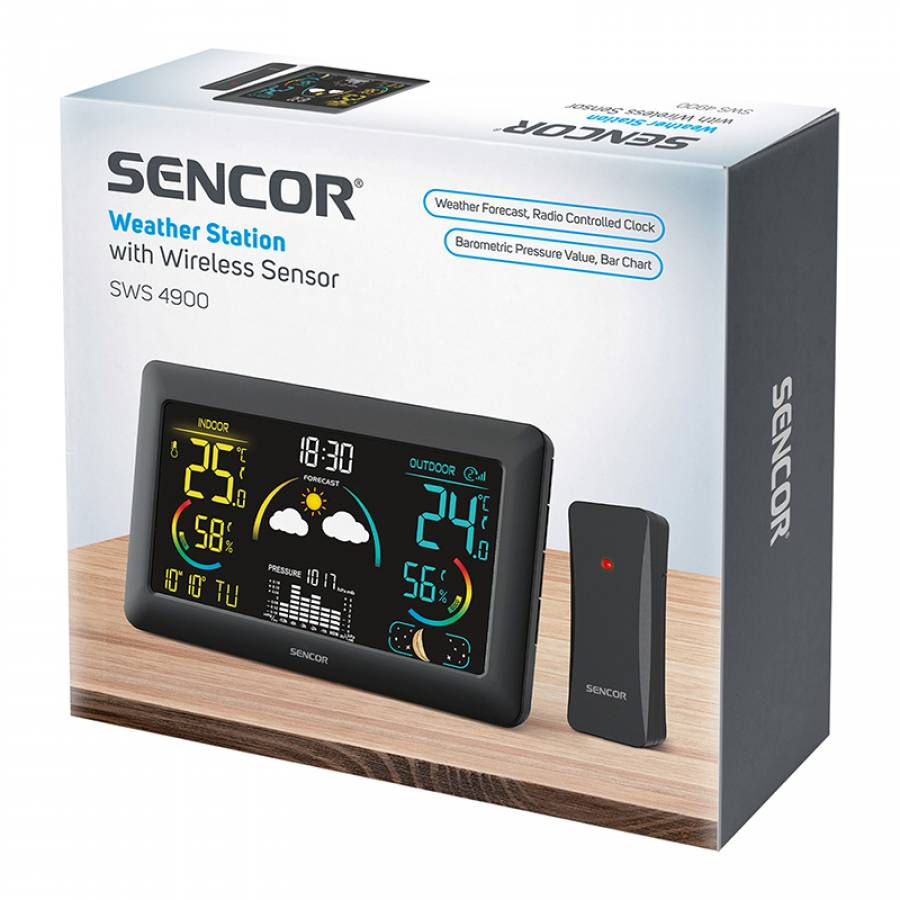 Monitorizeaza conditiile meteo cu precizie, fara fir, marca Sencor.