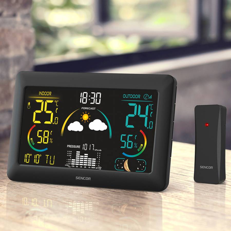 Monitorizeaza conditiile meteo cu precizie, fara fir, marca Sencor.