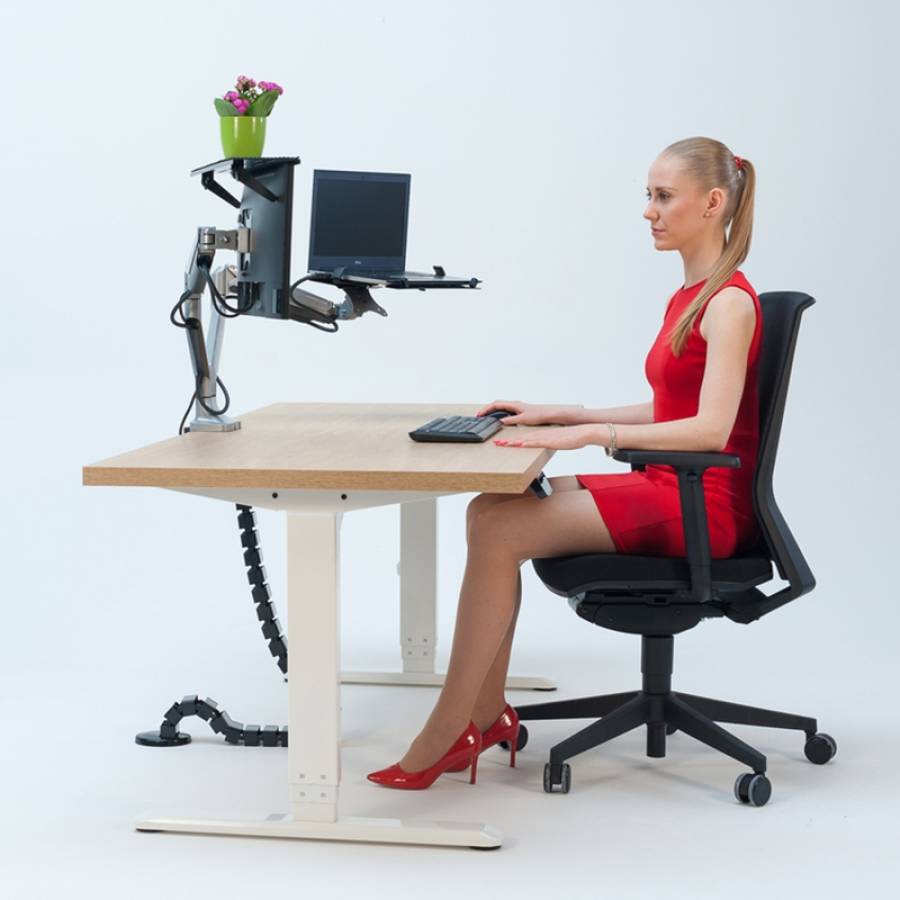 Suport Laptop Otel Negru VESA Stell