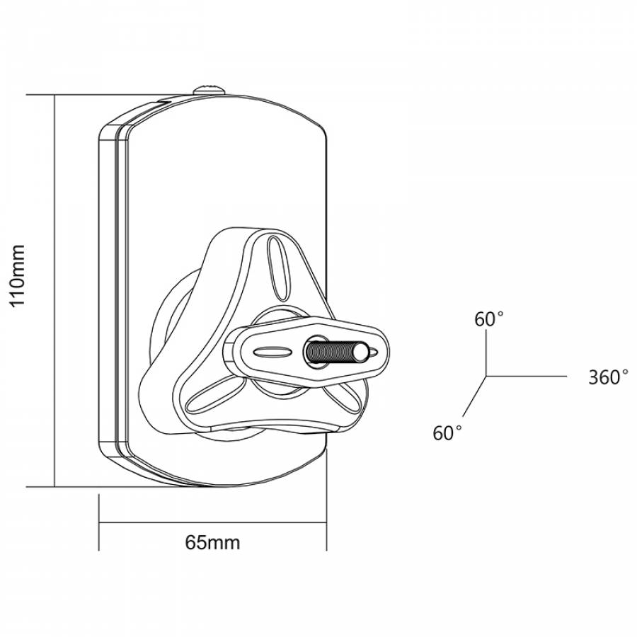 Suport de perete pentru sateliți audio cu maxim 10 kg
