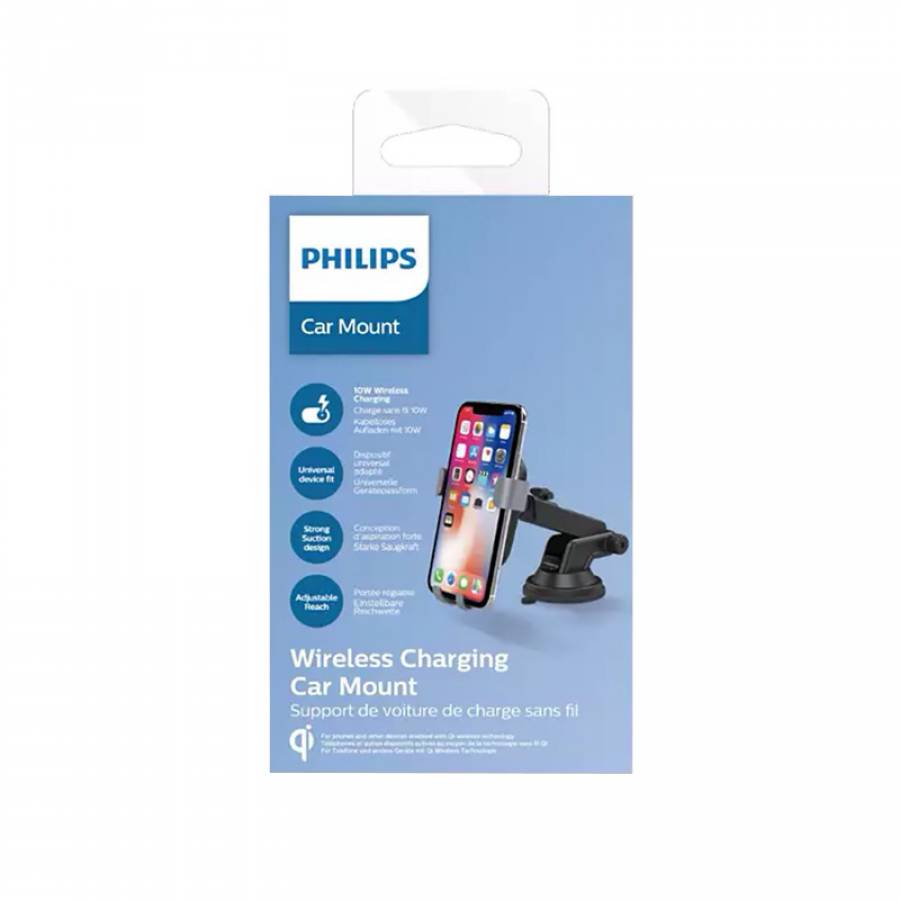 Suport Auto Telefon Wireless Qi Philips+Incarcare Rapida