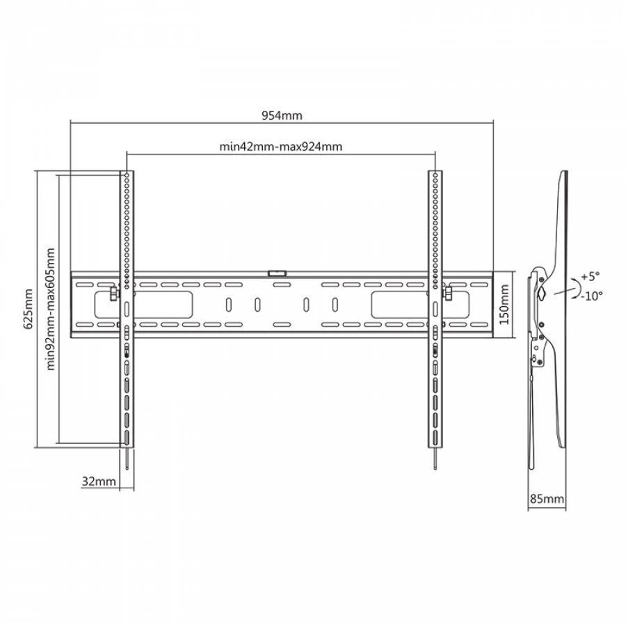 Suport Montare Perete Tv Led 60-100 Inch Kruger&matz