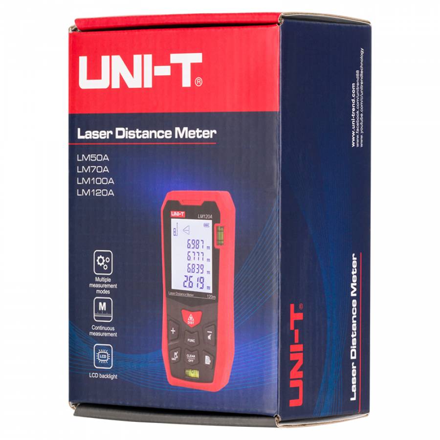 Telemetru digital de precizie, model LM100A de la Uni-T.