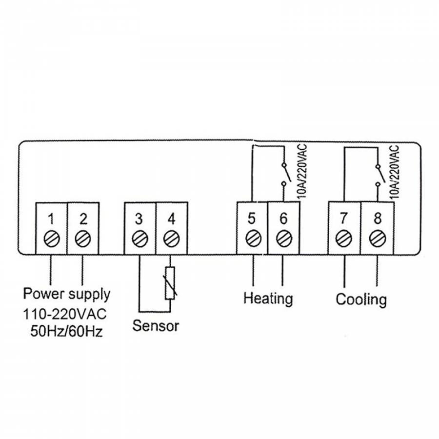 Termostat digital cu afișaj LCD STC-1000 NTC 230V
